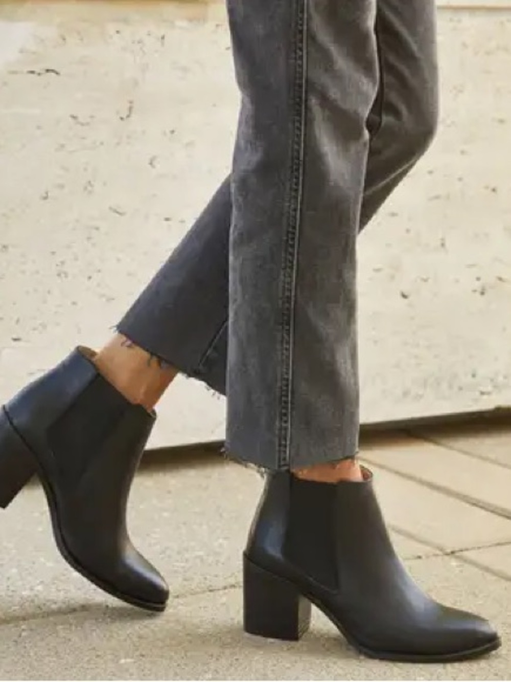 Nisolo 6 Almond Toe Stacked Heel Chelsea Ankle Boot Ethical Eco Classic Quality